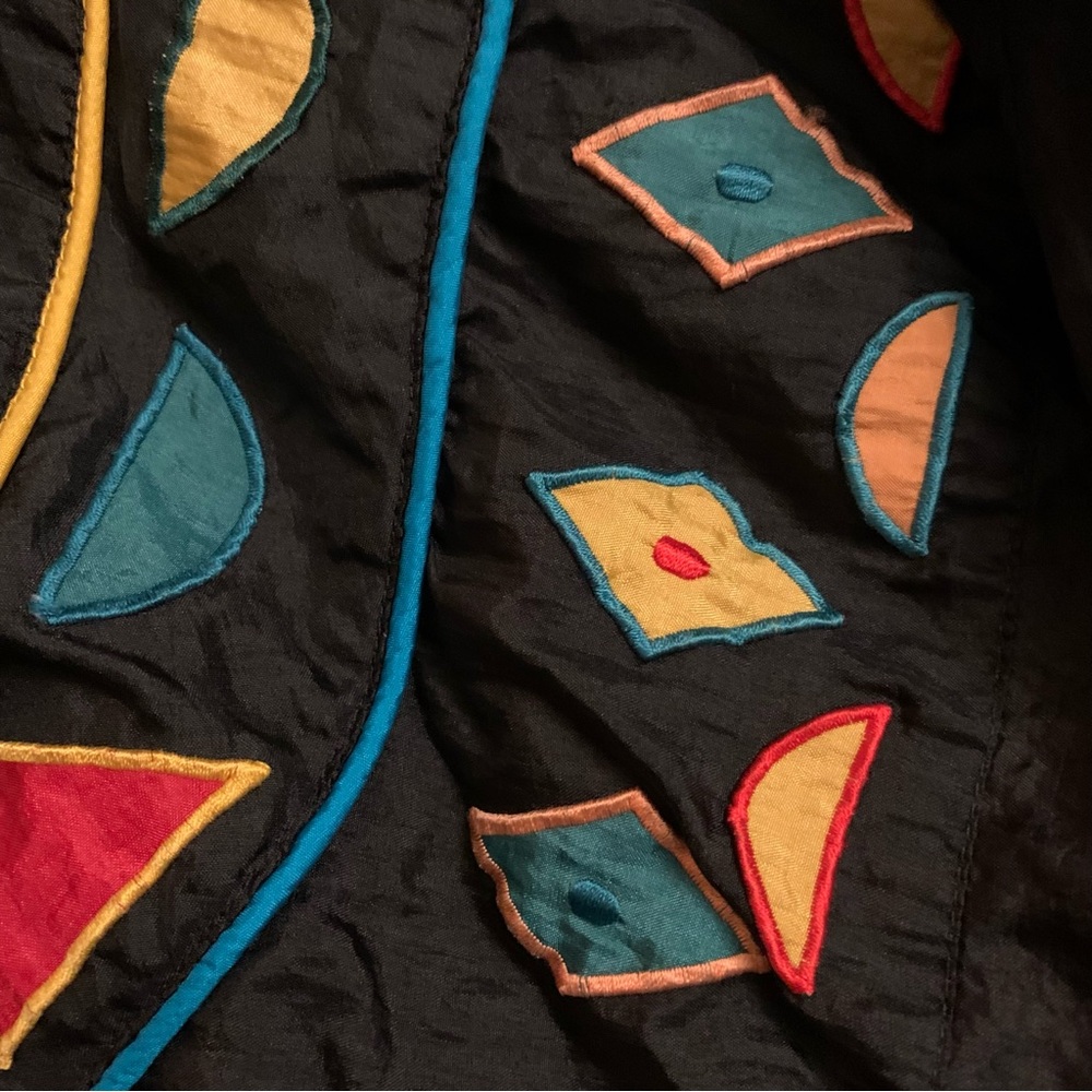 v i n t a g e :: Rad Artsy Vibrant Retro Windbreaker Rain Jacket - Picture 6 of 13